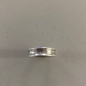 Authentic Tiffany & co 1837 thick silver ring